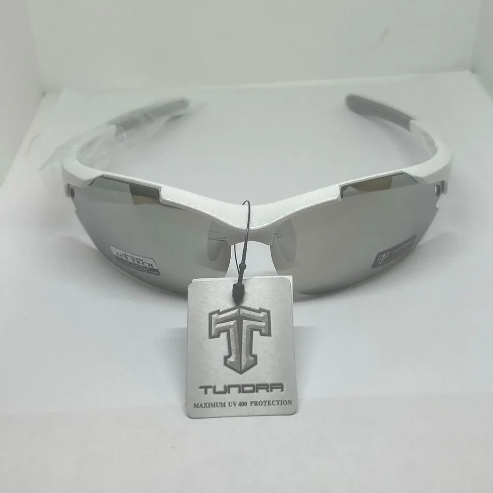 Sport Wrap Semi Rimless Sunglasses Mirrored UV400 Protection Lightweight